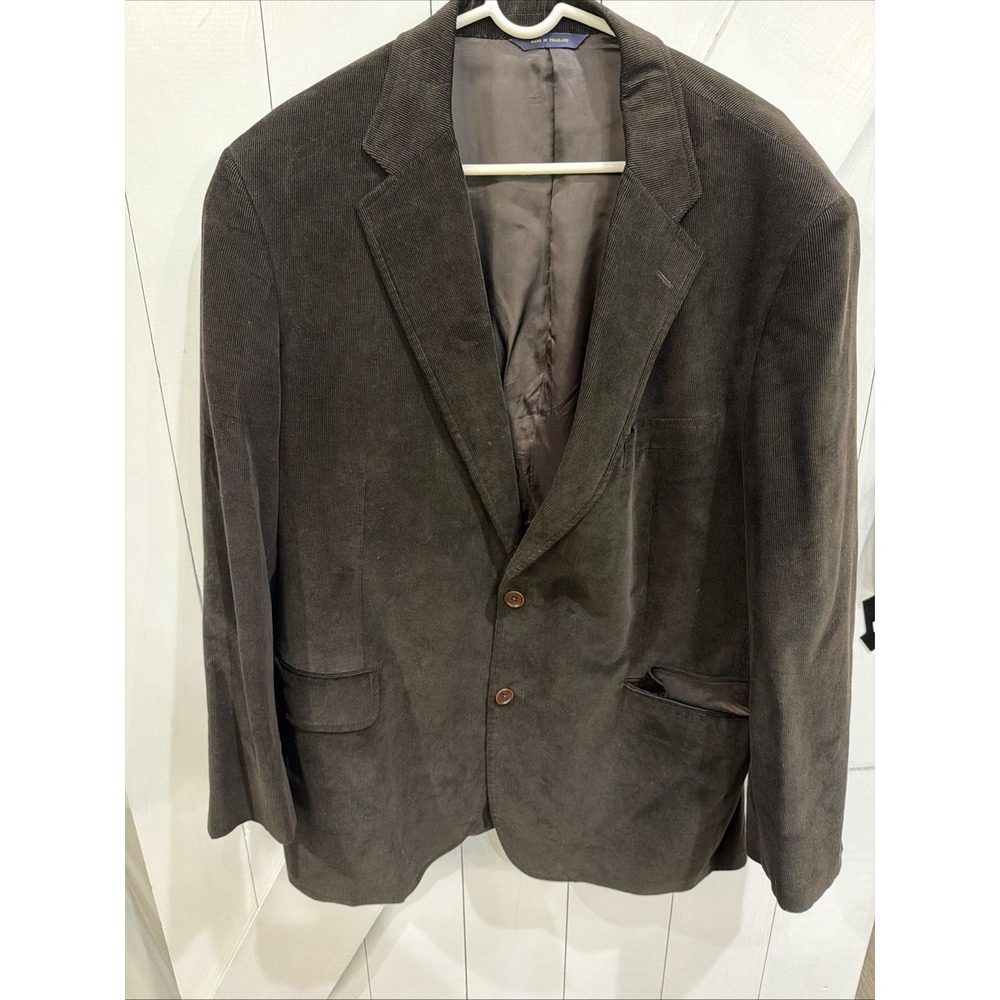Brooks Brothers USA Blazer Men 46R Brown Corduroy Professor Old Money Quiet Lux
